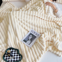 Superweiche 100% Polyester Umweltfreundliche Raschel-Fleece-Decke Amerikanischer Stil Anpassbare Leichtgewichtige Gestrickte Vier-Jahreszeiten-Decke
