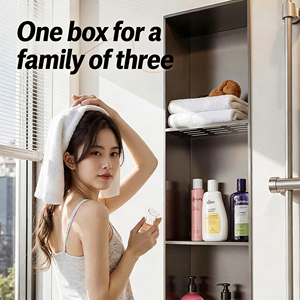 Niche murale de salle de bain en acier inoxydable au design élégant, longue niche de douche encastrée, étagère, prix usine OEM - Product Image 1