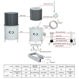 HEPA filtration syonlu yüksek hava hacmi ve düşük enerji tüketimi hava arıtma ekipmanları cnc yağ buharı toplayıcı