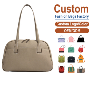 Sac de bowling en cuir de vachette pleine fleur gris éléphant, grande capacité, sac de travail à bandoulière et à main, personnalisation OEM - Product Image 2