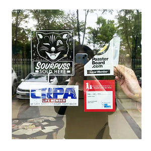 Calcomanías electrostáticas transparentes extraíbles personalizadas de alta calidad sin pegamento, pegatinas adhesivas estáticas decorativas para ventana de tienda de coches - Product Image 2