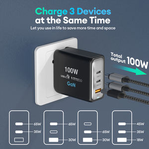<span class=keywords><strong>Moins</strong></span> <span class=keywords><strong>cher</strong></span> 100W Gan USB C chargeur rapide Type C PD adaptateur d'alimentation de charge pour Macbook Ipad Iphone <span class=keywords><strong>Samsung</strong></span> Galaxy Dell ordinateur <span class=keywords><strong>portable</strong></span> - Product Image 4
