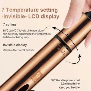 Professional Salon Electric Long Barrel 25mm 1inch Curling Wave Wand Hair Curler Ceramic Heated Curling Iron With Clip