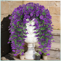 Plantes artificielles suspendues résistantes aux UV pour jardin, patio, mariage, vente en gros, glycine artificielle