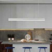 Suspension LED design nordique moderne et luxueux, à hauteur réglable, pour usage domestique ou scolaire, en aluminium, bande longue de taille moyenne