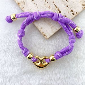 Nouveau <span class=keywords><strong>Bracelet</strong></span> en Corde Cœur Vintage en Cuivre Lisse avec Nez de Cochon Coloré, Personnalisable DIY, Ajustable, Unisexe, Idéal Cadeau - Product Image 6