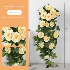 18 Nụ Hoa Hồng Nhân Tạo Treo Tường giỏ hoa đặt hoa lụa hiện đại kéo dài 3-5 năm phòng khách tốt nghiệp - Product Image 5