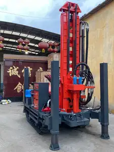 200m Drilling Depth Pneumatic DTH Crawler Drilling Rig For Water Well Drilling Rig Machine Driven By Diesel Engine YL220S