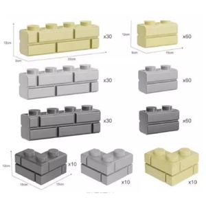 บล็อกตัวต่อเมืองคุณภาพสูง ขนาดเล็ก 1x4 บล็อกต่อผนังแบบกริด 1x2 ชิ้นส่วนมุมฉากแบบแยก 40 ชิ้น ทำจากพลาสติก ABS - Product Image 3