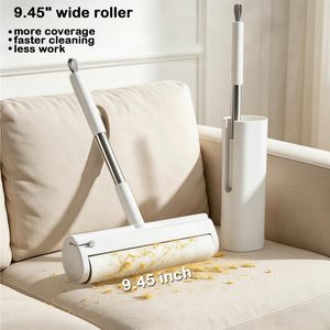 Rouleau Adhésif Manuel Grande Taille Écologique Portable à Long Manche pour Poils d'Animaux et Vêtements – Idéal pour Nettoyer les Sols - Product Image 6