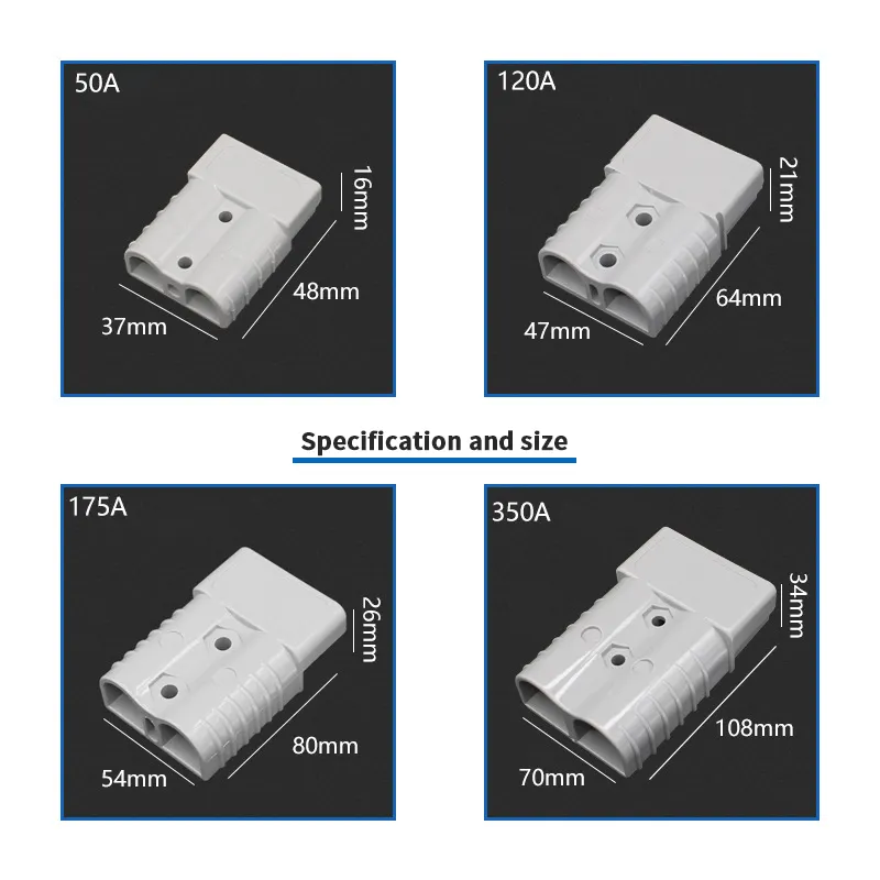 Andersons-Stecker 50A 120A 175A 350A 600-V-Batterieanschluss Grauer Andersons-Stecker Buchse SB50 SB120 SB175 SB350