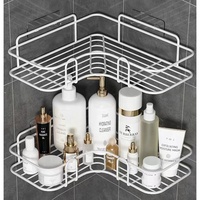 Panier d'angle triangulaire de salle de bain en acier inoxydable, étagère de rangement, panier d'angle simple