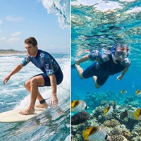 Combinaison de plongée mi-cuisse pour homme à manches courtes, respirante, en néoprène, pour le surf et la plongée