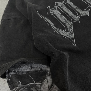 เสื้อยืดแขนยาวสองชั้นผ้าฝ้าย 100% สำหรับผู้ชาย พิมพ์ลายตัวอักษรแบบดิสชาร์จ แห้งเร็ว ระบายอากาศได้ดี - Product Image 2