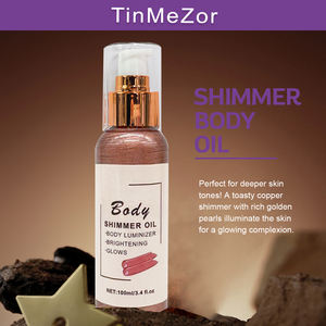 Gold & Brown Gold Shimmer Body Luminizer Surligneur lisse Maquillage d'été avec lotion pour le corps au curcuma - Product Image 4