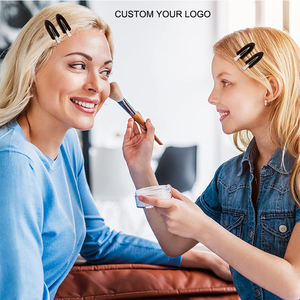 Barrettes à <span class=keywords><strong>cheveux</strong></span> scintillantes avec logo personnalisé, clip de coiffage plat sans plis, barrettes pour <span class=keywords><strong>cheveux</strong></span> pour le maquillage, sans pliage, épingles à <span class=keywords><strong>cheveux</strong></span> noires - Product Image 3