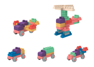 80 Stück Kaubare Weiche TPE-Bausteine im Maßstab 1:8 für Kleinkinder & 5 bis 7 Jahre DIY Pädagogische Kochbare Tiere - Product Image 5