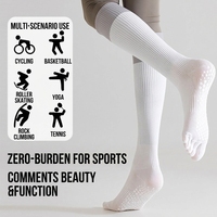 Chaussettes de sport de compression pour femmes, en nylon tricoté, professionnelles, pour la course à pied, la corde à sauter, la kinésiologie, antidérapantes, pour le yoga