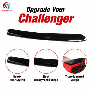 Aileron de toit arrière en ABS noir brillant pour <span class=keywords><strong>Dodge</strong></span> <span class=keywords><strong>Challenger</strong></span> 2008-2023, vente en gros d'usine, kit carrosserie pour vitre arrière - Product Image 5