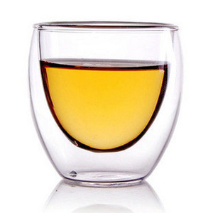 Tasse à café en verre à double paroi, diamètre 8,3 cm, hauteur 11,8 cm, transparente, pour café et thé - Product Image 5