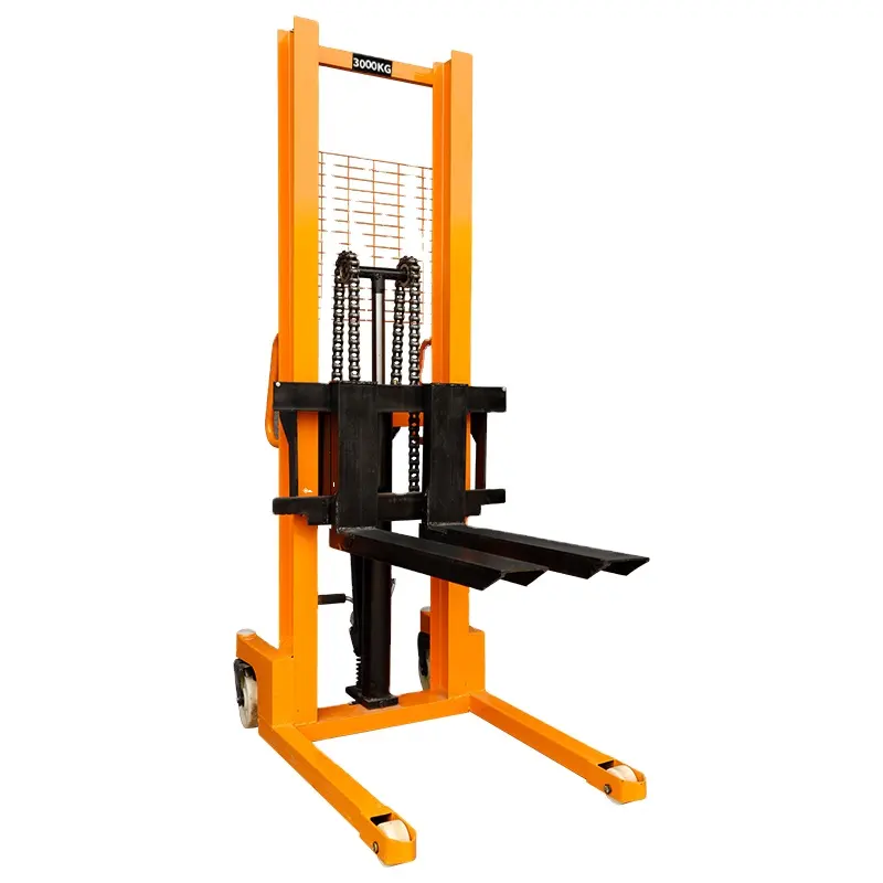 Diskon penumpuk palet hidrolik Manual Forklift