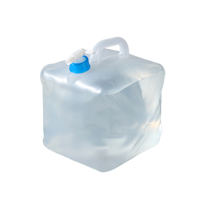 Conteneur d'eau pliable anti-fuite 10L avec bec verseur verrouillable, sac d'eau pliable en LDPE de qualité alimentaire épais pour la randonnée - Product Image 2