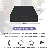 Vente en gros Logo personnalisé Double housse de rangement imperméable pour matelas Couvre-matelas Oxford avec poignées