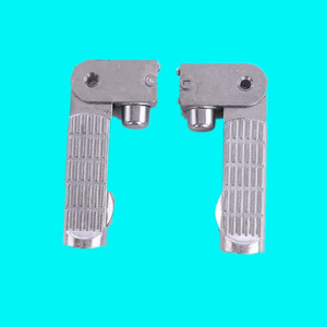 Silver Aluminum E <b>Bike</b> Foot Pedals With Rear Footrest Durable Foldable Extended For <b>Electric</b> Bicycle Accessories - Product Image 4