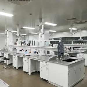 Mobiliário de Laboratório e Bancada com Prateleira de Reagentes de laboratório