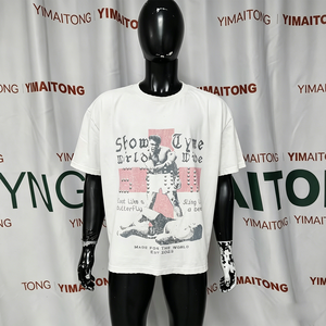 Nouveau design, t-shirts pour hommes à manches courtes, 100% coton, décontractés, écologiques, anti-rides, avec rivets et strass, imprimés - Product Image 1