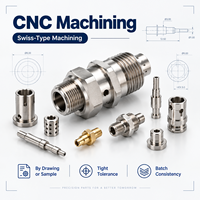 Pièces tournées CNC de type suisse personnalisées pour la robotique, composants mécaniques de précision en acier inoxydable et en aluminium