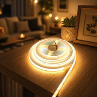 Bande lumineuse LED Cob Fcob 6000K lumière du jour, flexible 8mm, blanc chaud, indice de protection IP20, 12V/24V, garantie 2 ans