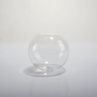 Abat-jour globe en borosilicate transparent 3.3 de l'usine chinoise Éclairage intérieur à moitié enduit personnalisé avec télécommande