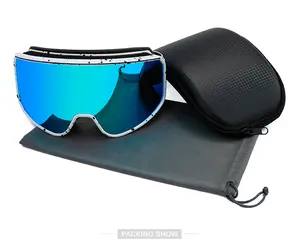 中国新设计定制滑雪镜松紧带滑雪板眼镜定制滑雪板谷歌