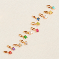 Mode nouveau 18k PVD plaqué or en acier inoxydable Zircon pierre de naissance charme bricolage breloques pendentif accessoires