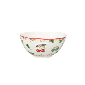 Service de table moderne 16 pièces en porcelaine cerise avec motifs fruits en relief 3D, <span class=keywords><strong>assiettes</strong></span>, bols et tasses, réutilisable, sans BPA, pour fêtes de jardin estivales, OEM ODM - Product Image 5