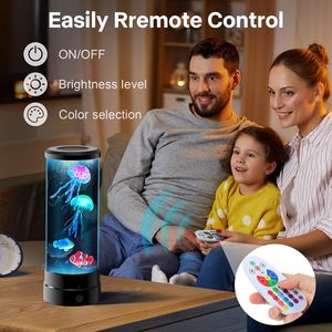 Hot bán điện tưởng tượng Thạch Cá Đèn vòng với 16 màu sắc thay đổi thư giãn tâm trạng ánh sáng <span class=keywords><strong>LED</strong></span> sứa Aquarium dung nham đèn - Product Image 4