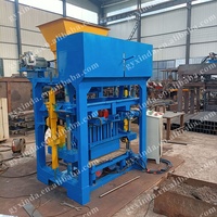 Machine à briques de ciment semi-automatique économique, machine à fabriquer des pavés, machine à fabriquer des briques creuses pour briqueterie