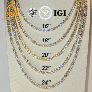 Bracciale <span class=keywords><strong>Tennis</strong></span> in Oro Massiccio 14k 18k con Diamanti Rotondi Creati in Laboratorio Certificati GIA IGI VVS CVD HPHT Personalizzati per Donne - Product Image 5