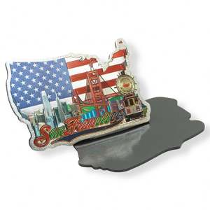 Oferta Especial Buen Precio Diferentes Países Recuerdos de Lámina Metálica Imán para Refrigerador de Dubái - Product Image 2