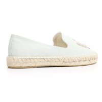 Chaussures plates en toile faites à la main pour dames Mules de pêcheur confortables avec bout rond et bouche peu profonde pour l'été et le printemps