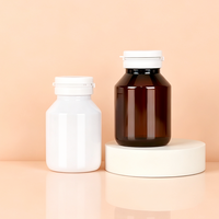 Bouteilles de compléments alimentaires en PET avec bouchon à clapet, contenants vides en plastique pour pilules, capsules de vitamines, emballages de médicaments