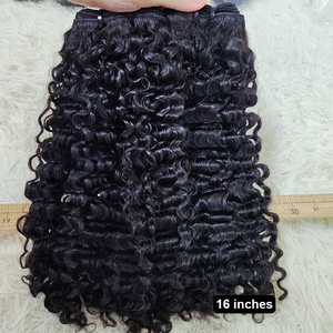 Letsfly 11A Cheveux humains bouclés birmans, mèches de cheveux naturels noirs, 12-22 pouces, lisses, double trame, cheveux humains - Product Image 1