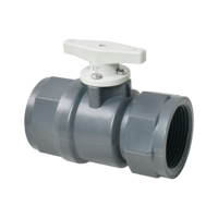 Vanne à boisseau sphérique manuelle UPVC à 2 voies DN15 DN20 DN25 DN32 avec filetage femelle NPT, fournie par l'usine OEM TONHEFLOW, pour eau et gaz