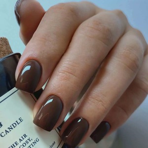 High Quality Reusable Short False <strong>Nails</strong> Wholesale Custom Solid Color <strong>Plain</strong> Soft Gel Press on Finger <strong>Nails</strong> En Gel - Product Image 1