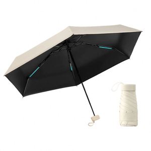 Mini Paraguas Transparente Personalizado con Protección UV y Logotipo, Diseño Arcoíris - Product Image 3
