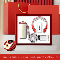 Coffret Cadeau d'Entreprise Personnalisé ZMHQ 2027 avec Logo, Mug Isotherme à Affichage de Température, Masseur Cervical, Ventilateur Numérique – Cadeau Exécutif