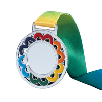 Blancs de médaille de sublimation de médailles d'argent personnalisées de haute qualité pour presse à chaud