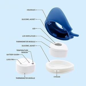 กระเบนราหูแบบ2 in 1เครื่องวัดอุณหภูมิทารกในห้องอาบน้ำและในห้องอ่านเร็วเสื้อซิลิโคนที่ถอดออกได้ปลอดภัยสำหรับใช้กับเครื่องล้างจาน - Product Image 2