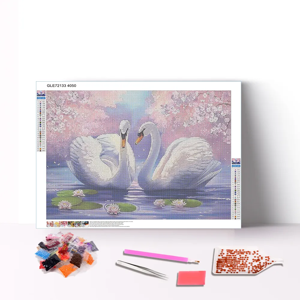 Zwaan En Meer Custom Diy 5d Diamond Painting Prive Foto Aangepast Geschenk Diamond Painting Kits Voor Volwassenen